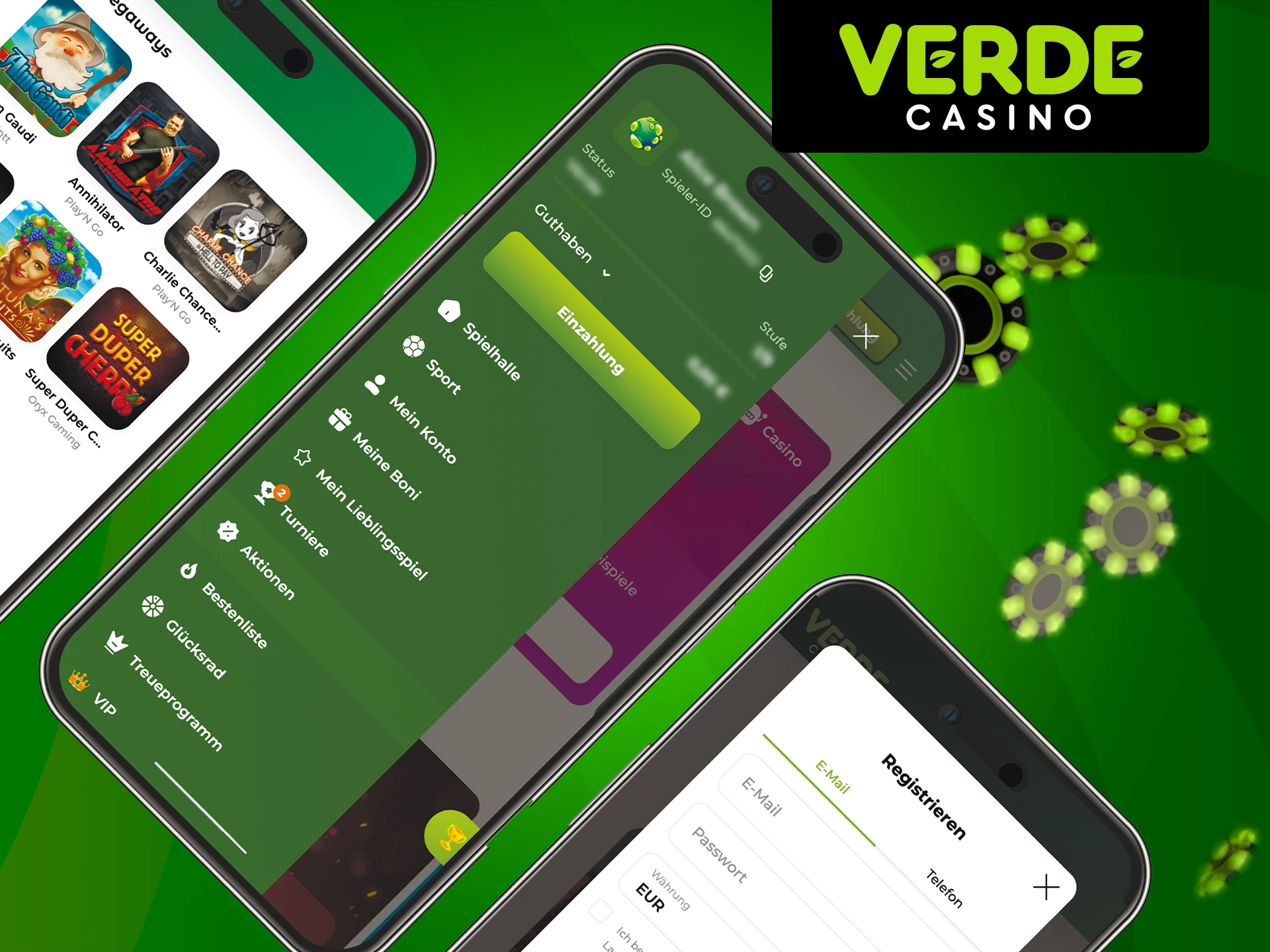Entdecken Sie die nützlichen Funktionen der mobilen App von Verde Casino.