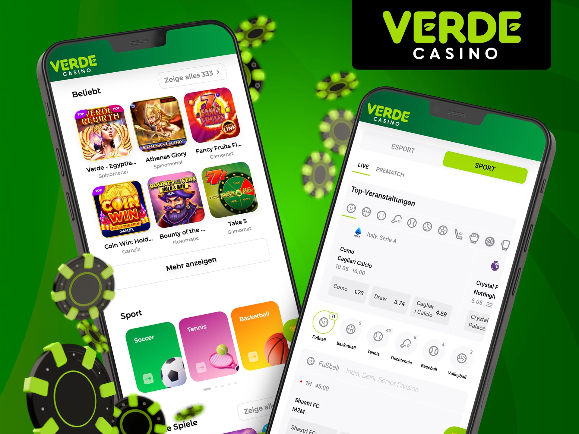 Lernen Sie die Verde Casino App kennen.