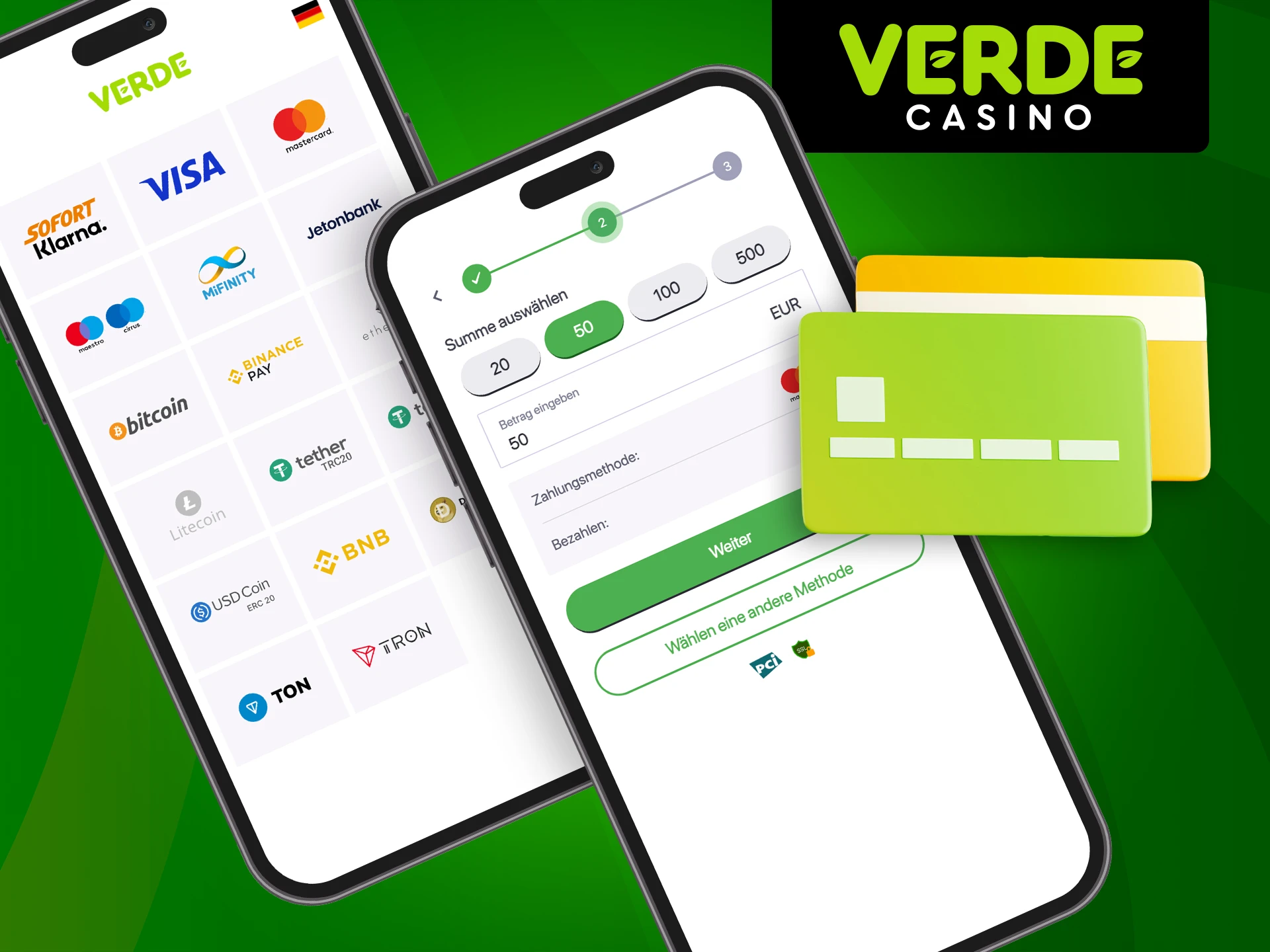 Einfache Schritte zum Aufladen Ihres Kontos bei Verde Casino.