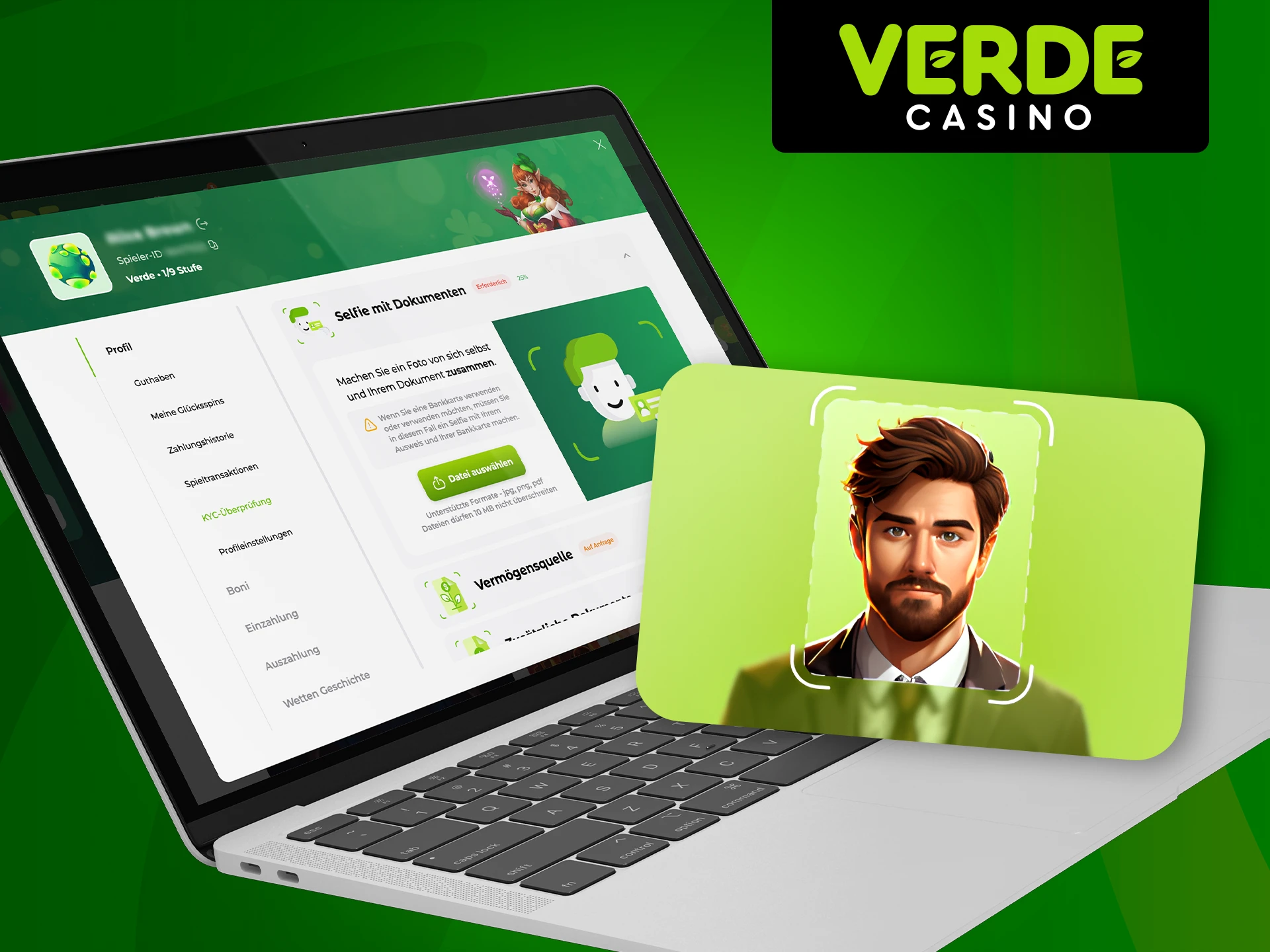 Einfache Schritte zur Verifizierung bei Verde Casino.
