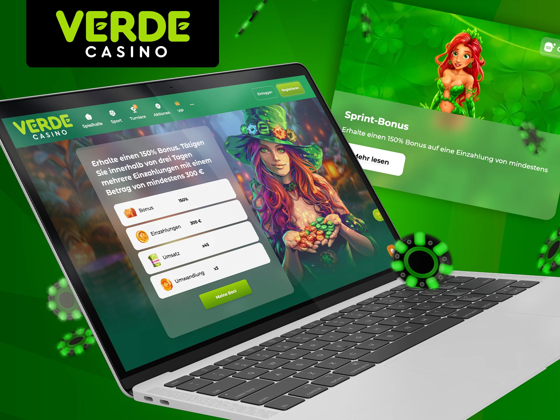 Entdecken Sie den Sprint Bonus im Verde Casino.