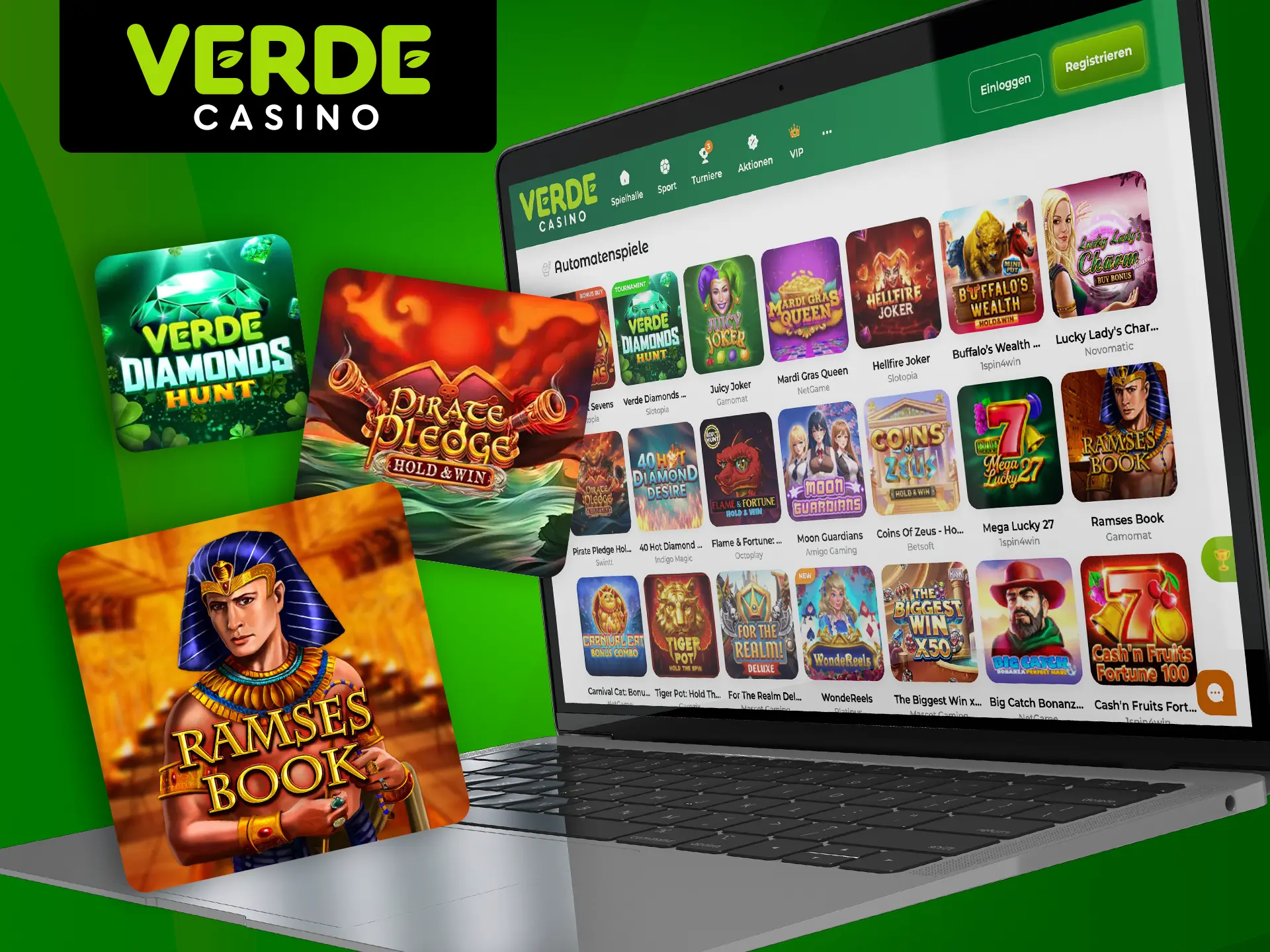 Entdecken Sie die große Auswahl an Online-Slots im Verde Casino.