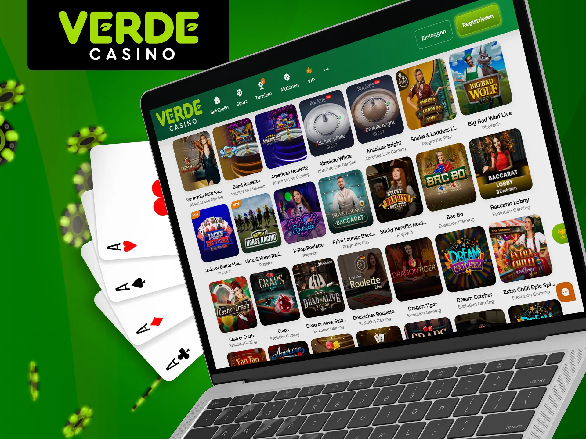 Genießen Sie Live Poker im Verde Casino.