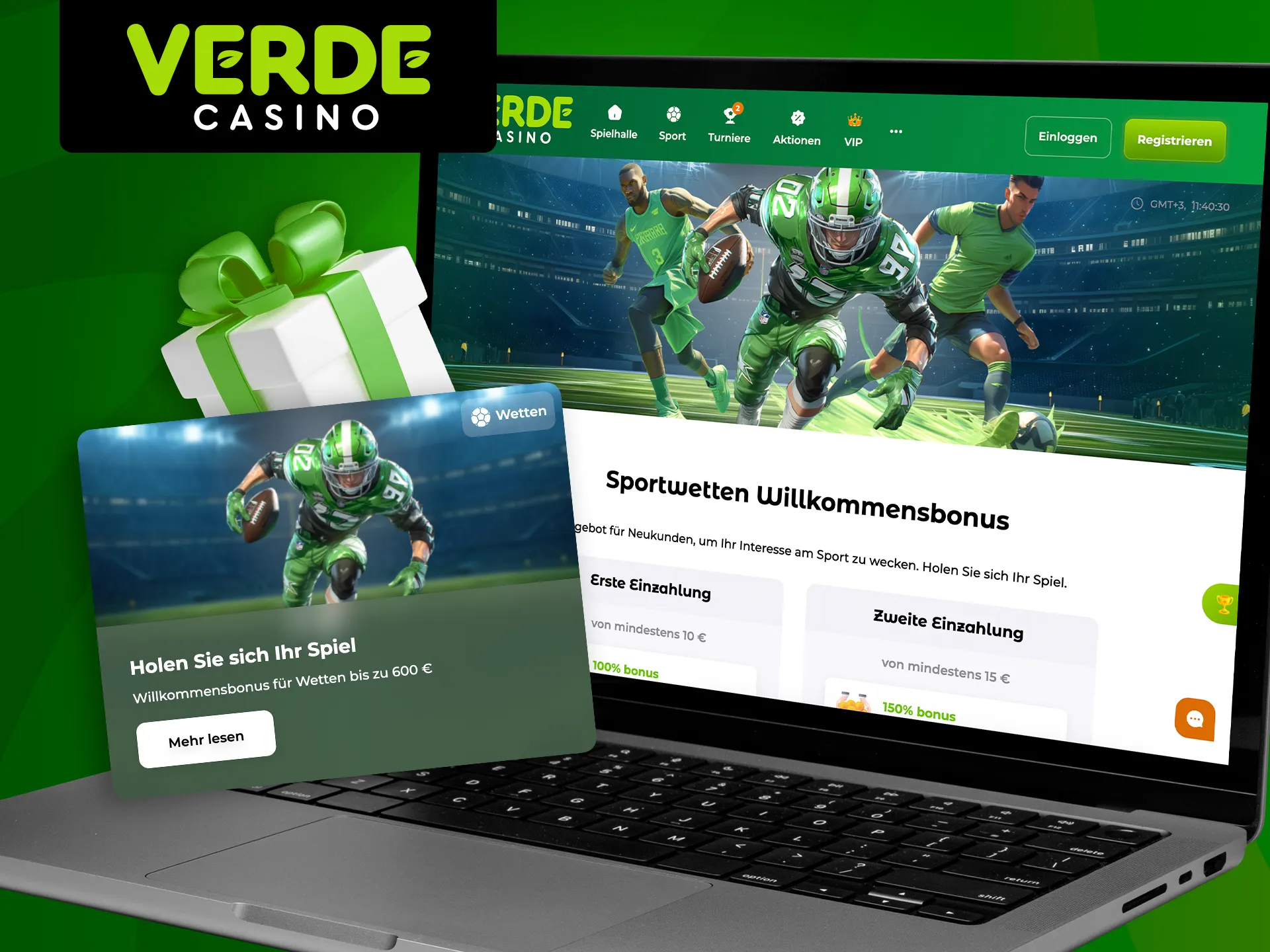 Erfahren Sie, welchen Willkommensbonus das Verde Casino für Sportwetten für neue Kunden anbietet.