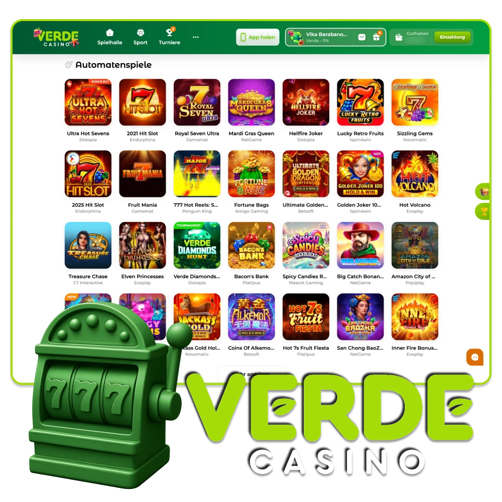 Die spannendsten Slots findest du bei Verde Casino.
