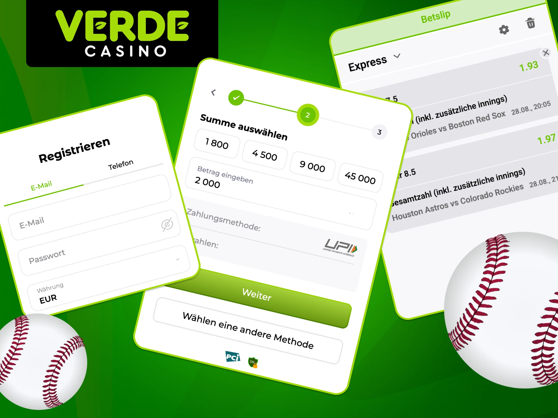 Lerne erfolgreich wetten auf Baseball im Verde Casino.