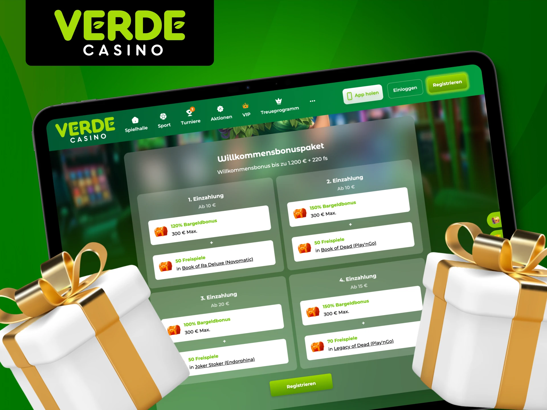 Entdecke den exklusiven Basketball Bonus im Verde Casino.