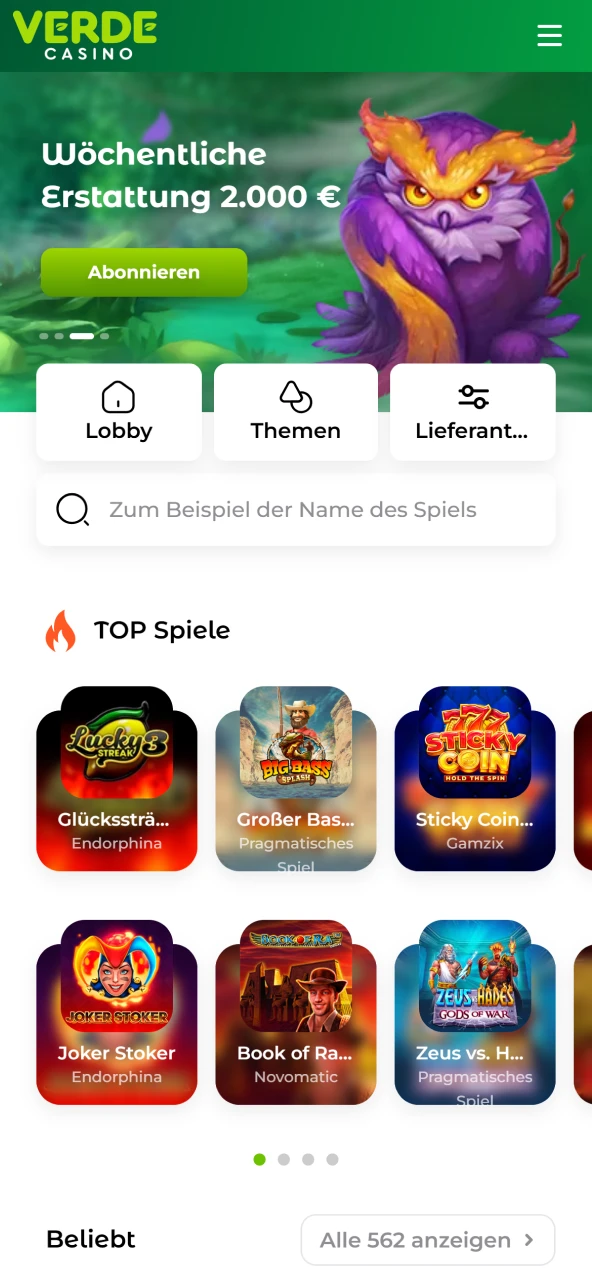 Besuchen Sie die offizielle Verde Casino Webseite für spannende Spiele und Angebote.