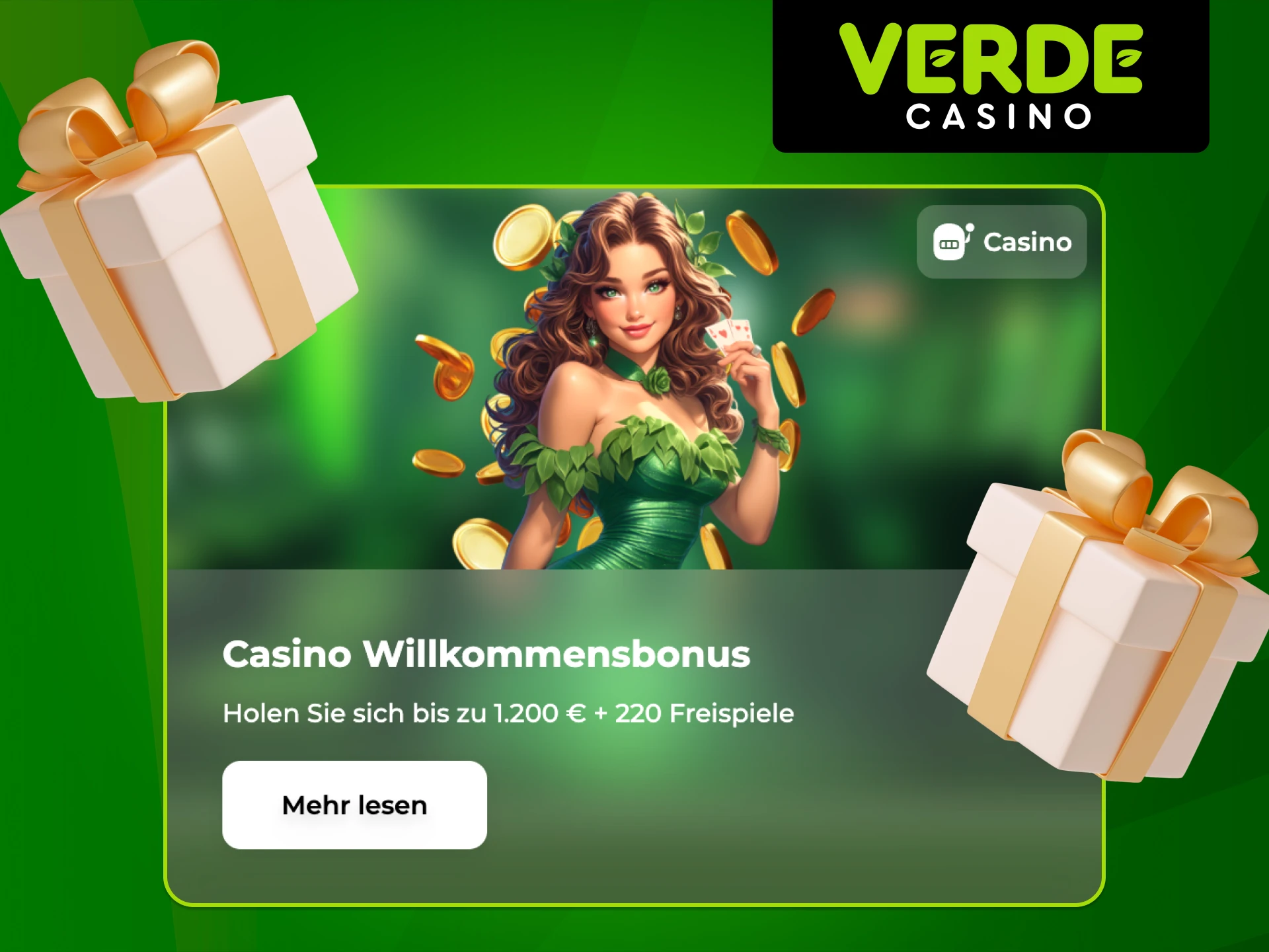 Hol dir jetzt den Tennis Bonus im Verde Casino.