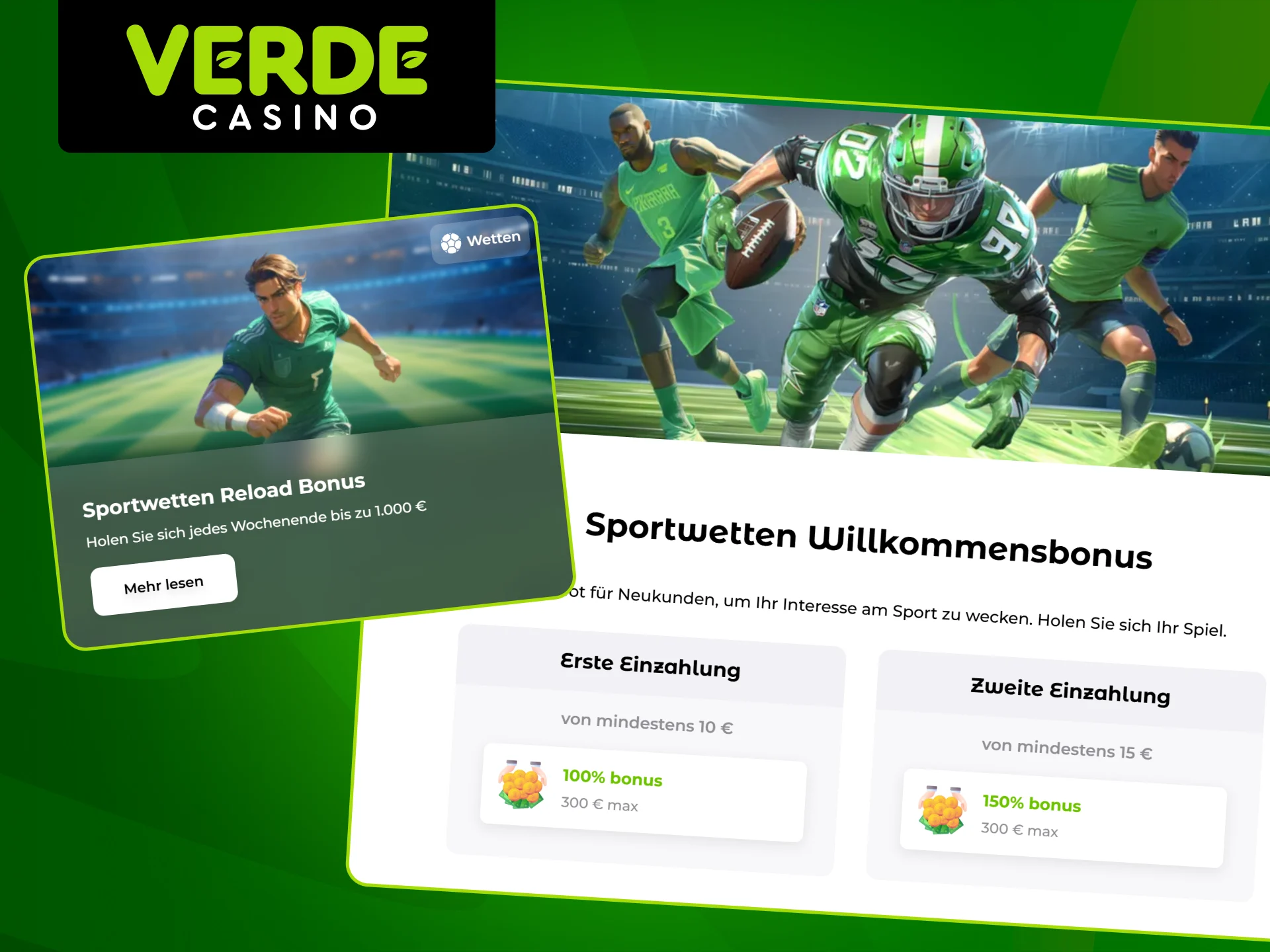 Erfahren Sie mehr über Boni und Aktionen für Spieler, die bei Verde Casino auf E-Sport wetten.