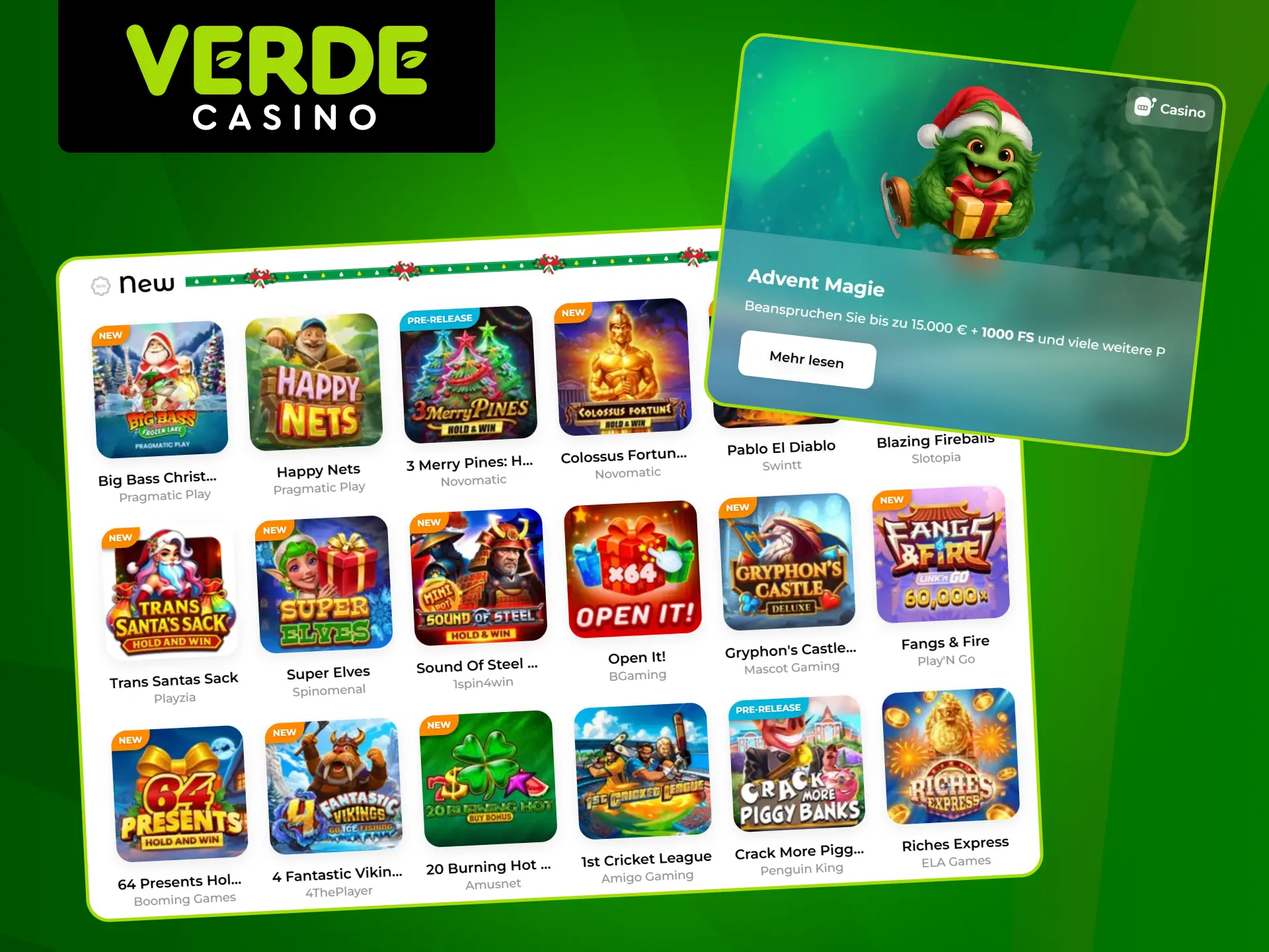 Informieren Sie sich über neue Wett-Updates bei Verde Casino.