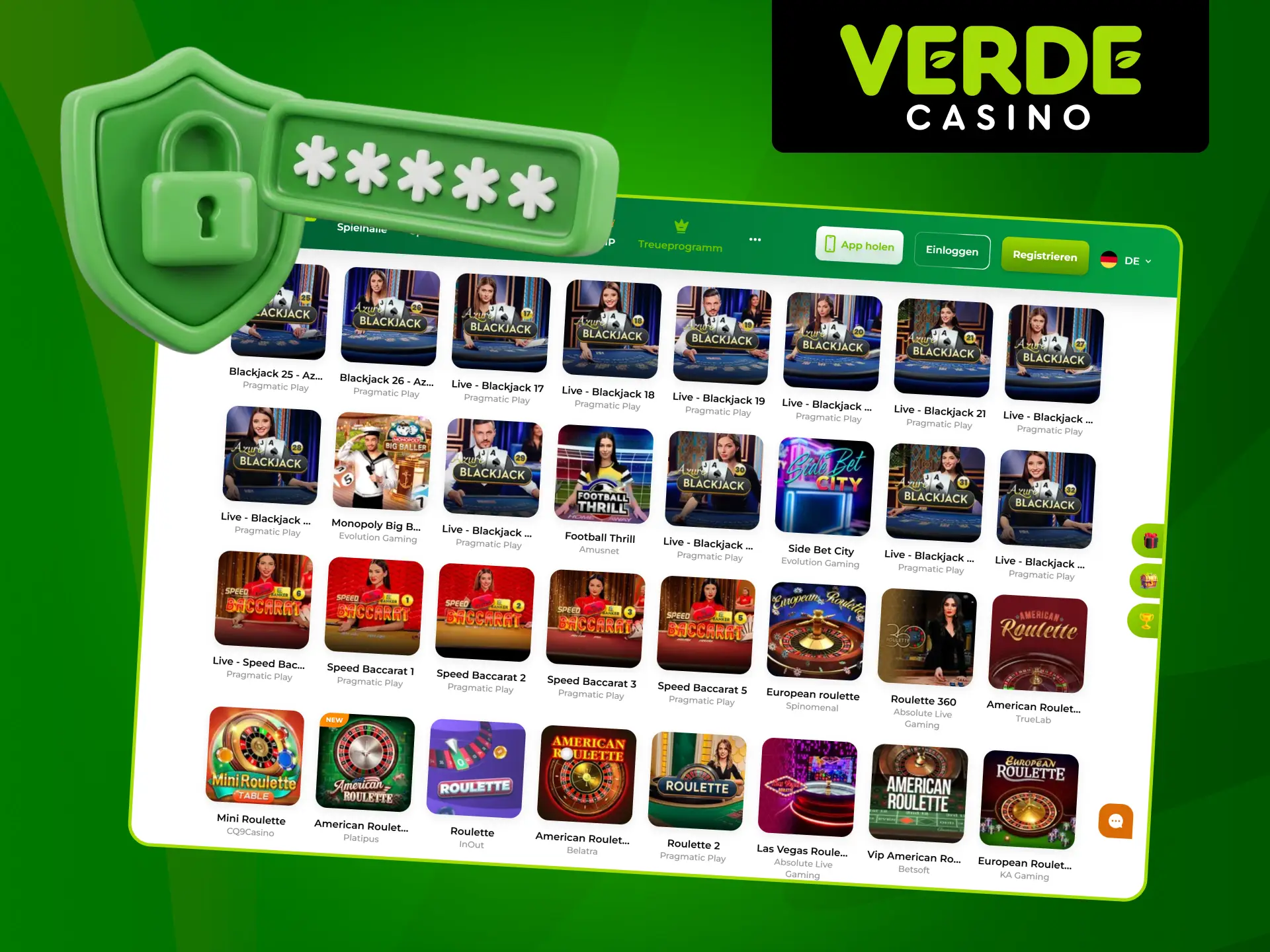 Lesen Sie, wie Verde Casino die persönlichen und finanziellen Daten seiner Spieler schützt.